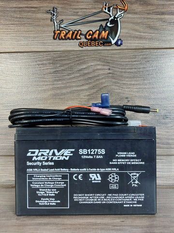 Batterie 12 volts + câble d'alimentation Tactacam